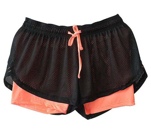 Yoga Shorts Women Fitness Top Spandex Neon Elastic
