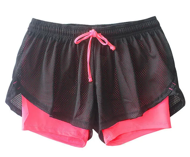 Yoga Shorts Women Fitness Top Spandex Neon Elastic