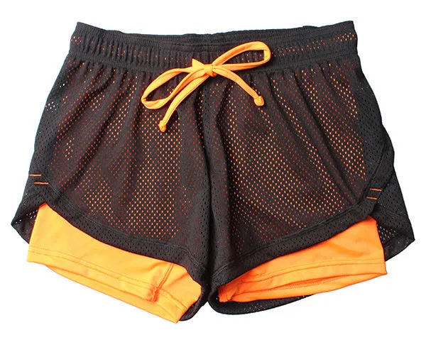 Yoga Shorts Women Fitness Top Spandex Neon Elastic