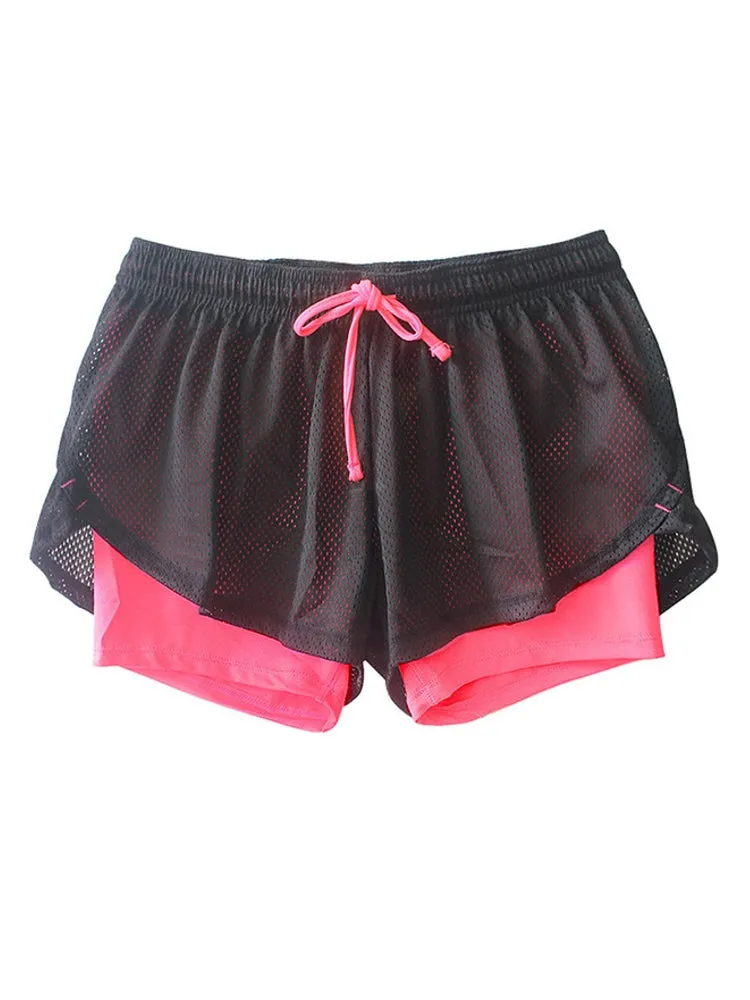 Yoga Shorts Women Fitness Top Spandex Neon Elastic