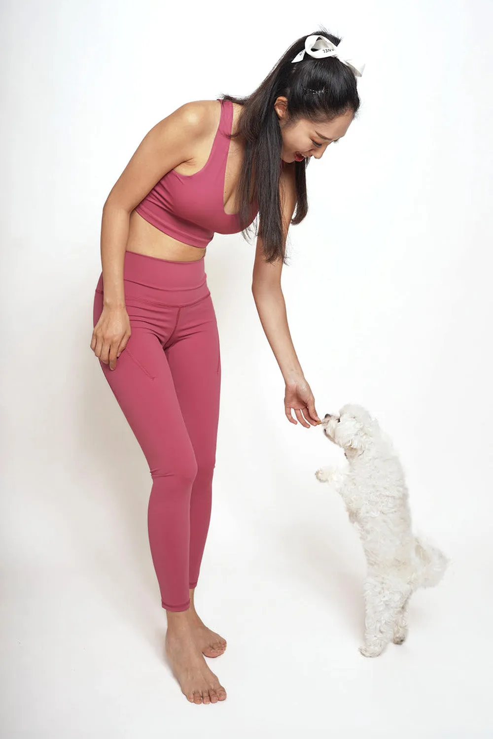 Yoga Sports Bra - Cranberry Red