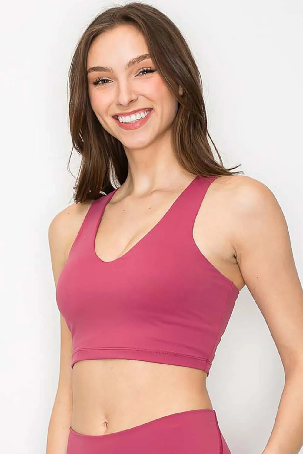 Yoga Sports Bra - Cranberry Red