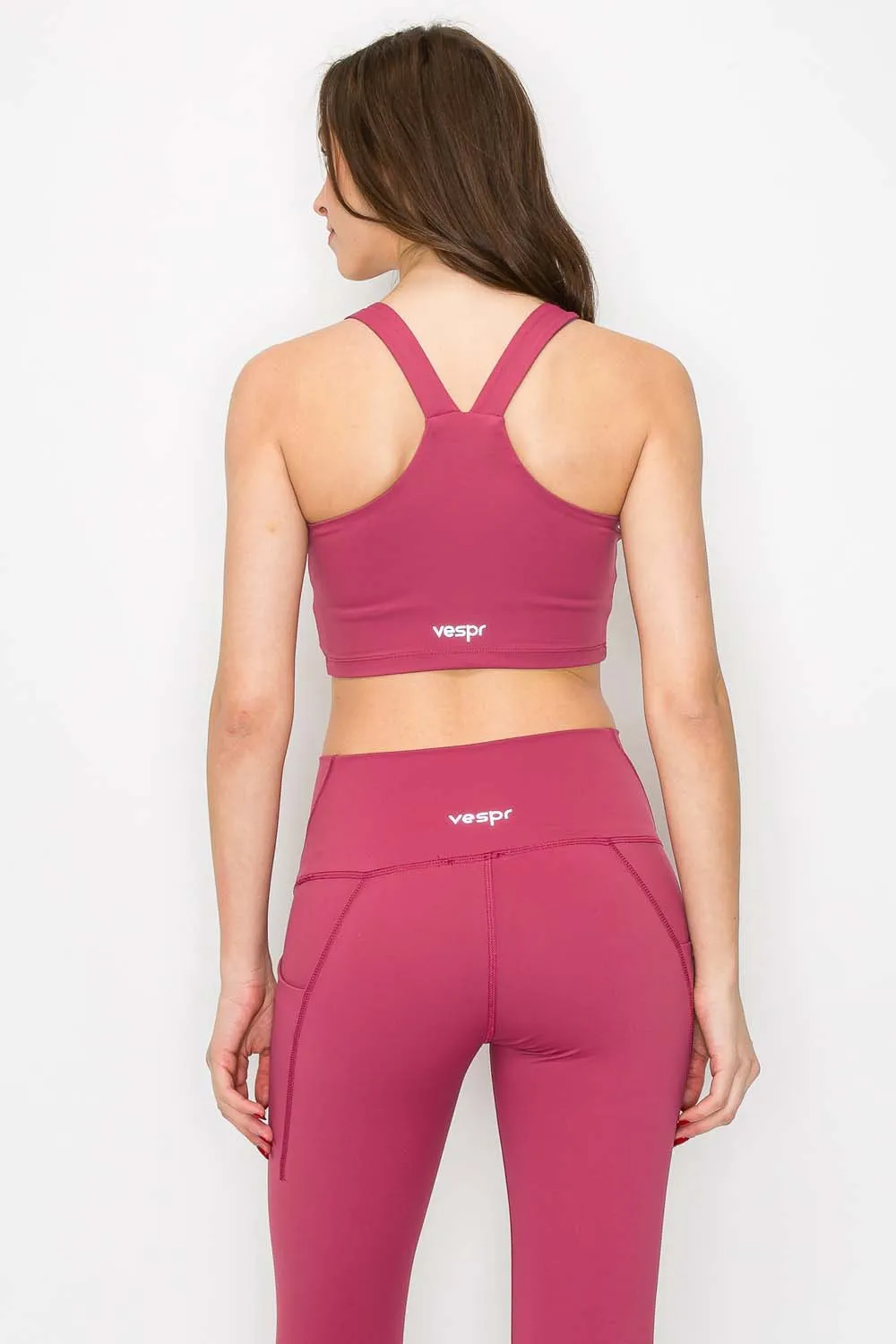 Yoga Sports Bra - Cranberry Red