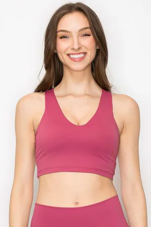 Yoga Sports Bra - Cranberry Red