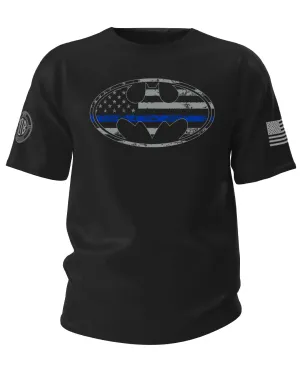 Youth Blue Line Bat Tee