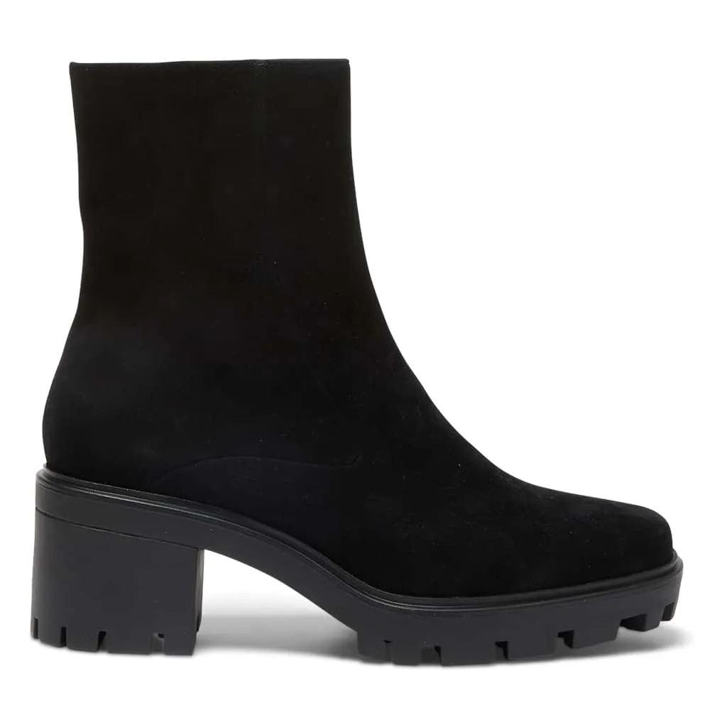 Zack Boot in Black Suede