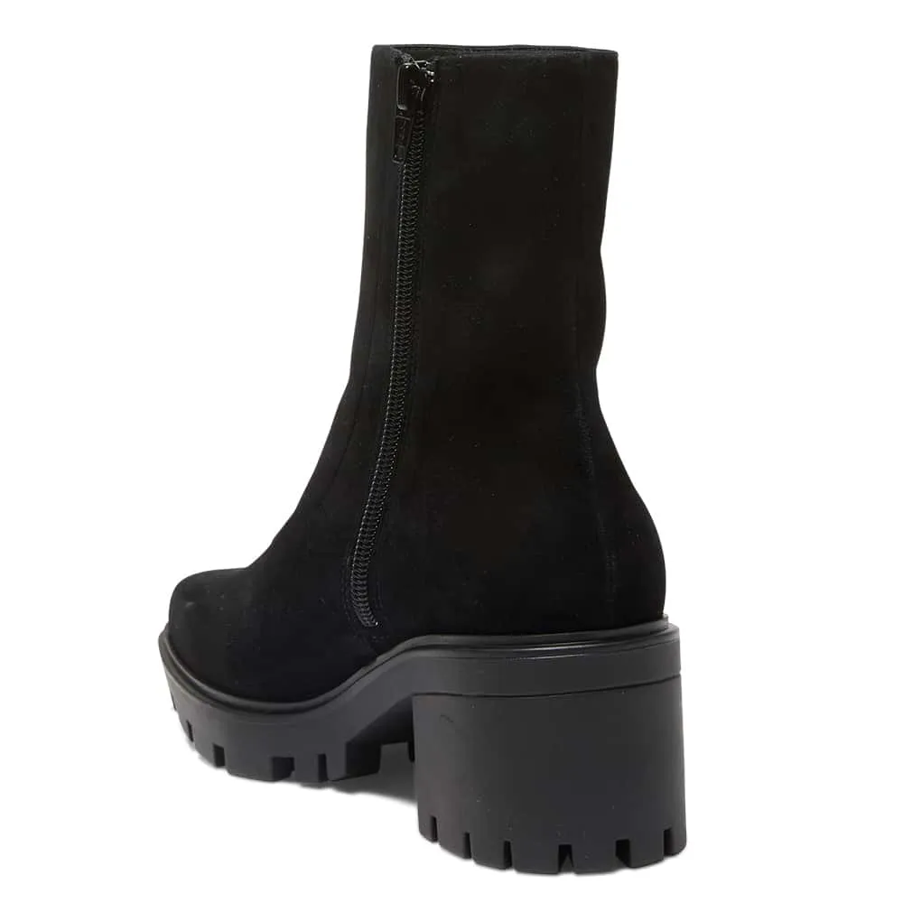 Zack Boot in Black Suede