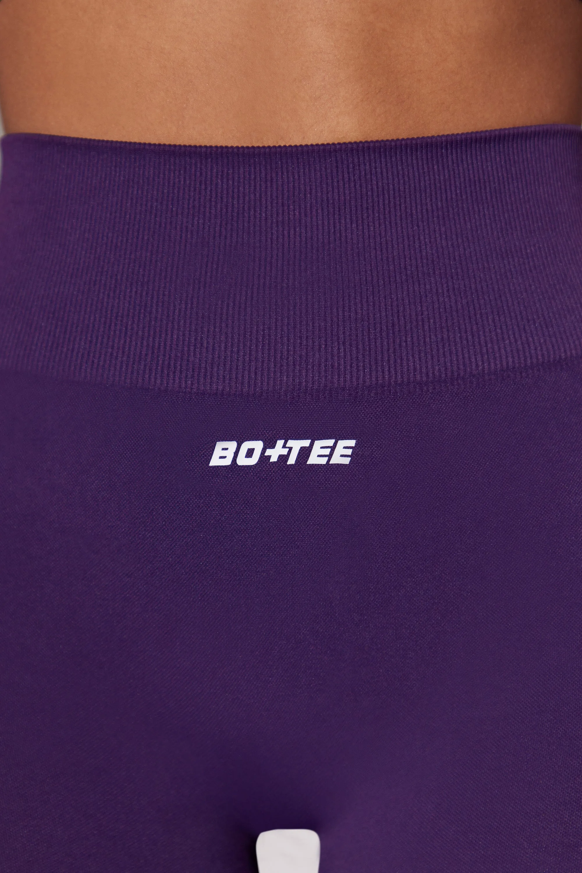 Zealous - High Waist Super Sculpt Biker Shorts in Purple