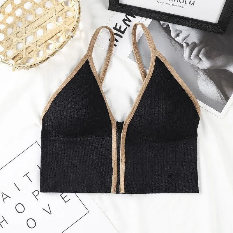 ZIPPER LOCKED STYLING SEXY WRAPPED CHEST TOP BRA ??HOT DEAL - 50% OFF??