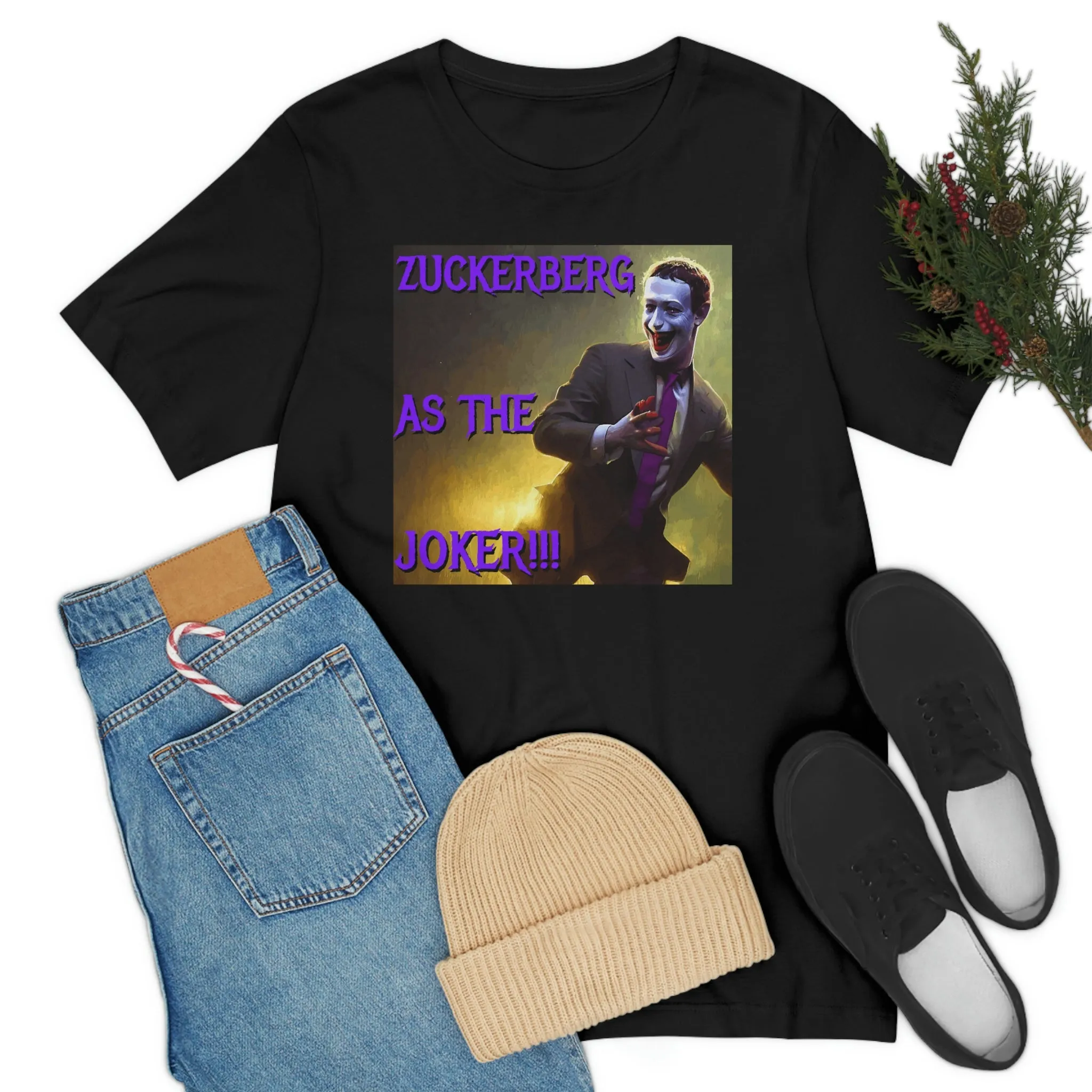 Zuckerberg as the Joker!!! Short Sleeve Tee
