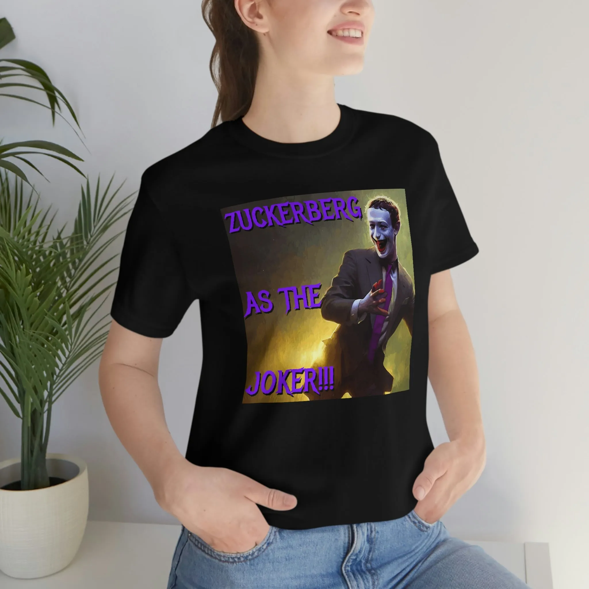 Zuckerberg as the Joker!!! Short Sleeve Tee